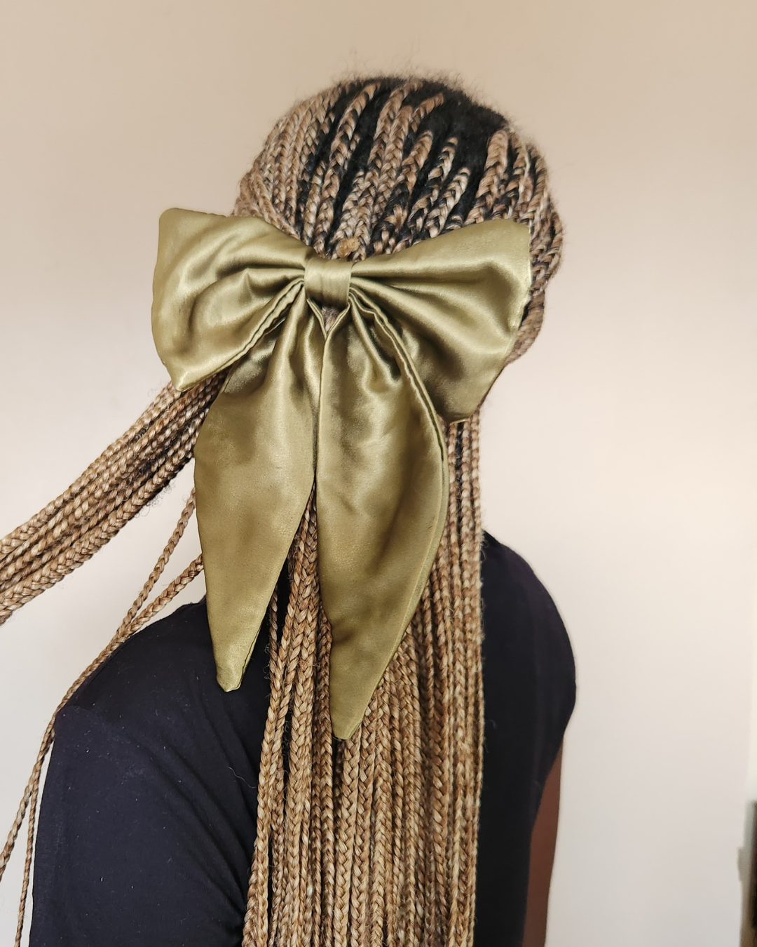 Hair bow (olive green)