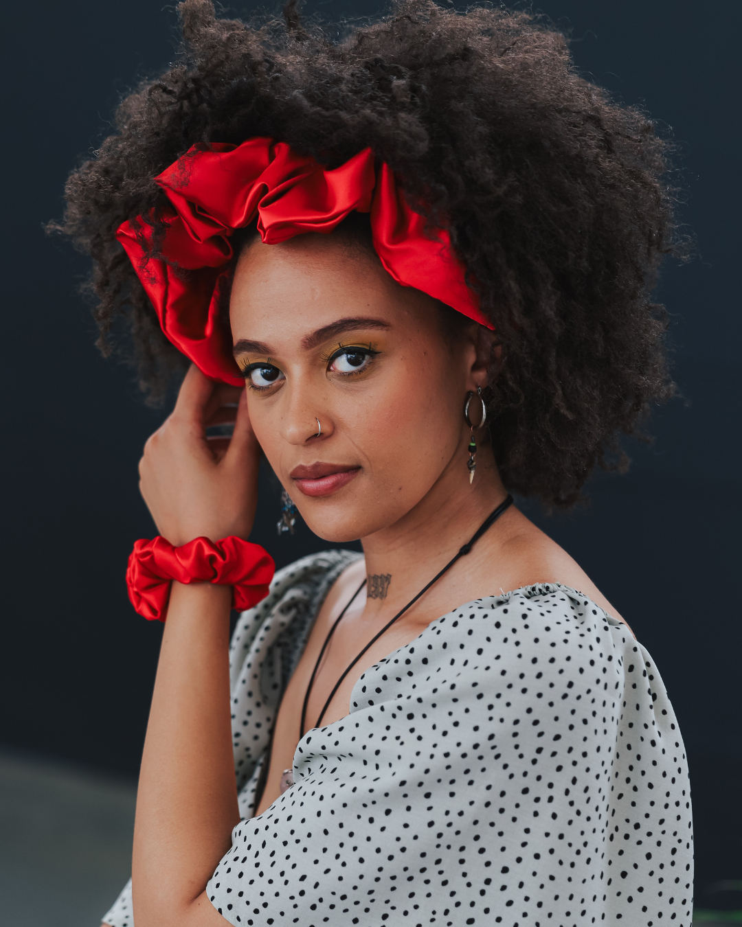 Red Satin Headband (large)