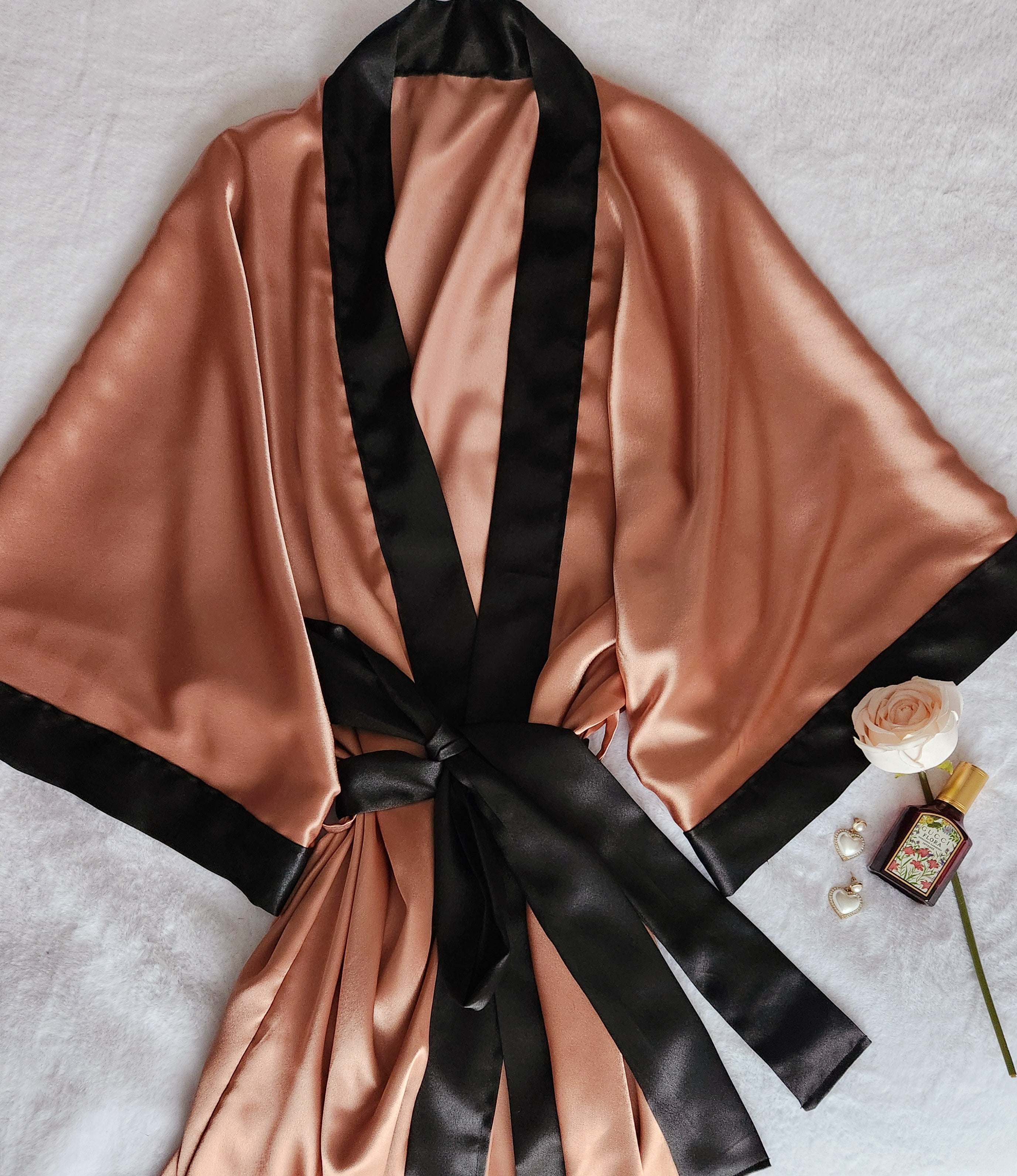 Satin Robe - Amber Night
