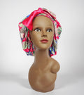 Wrap Bonnet (Two Toned)- pink fusion pattern