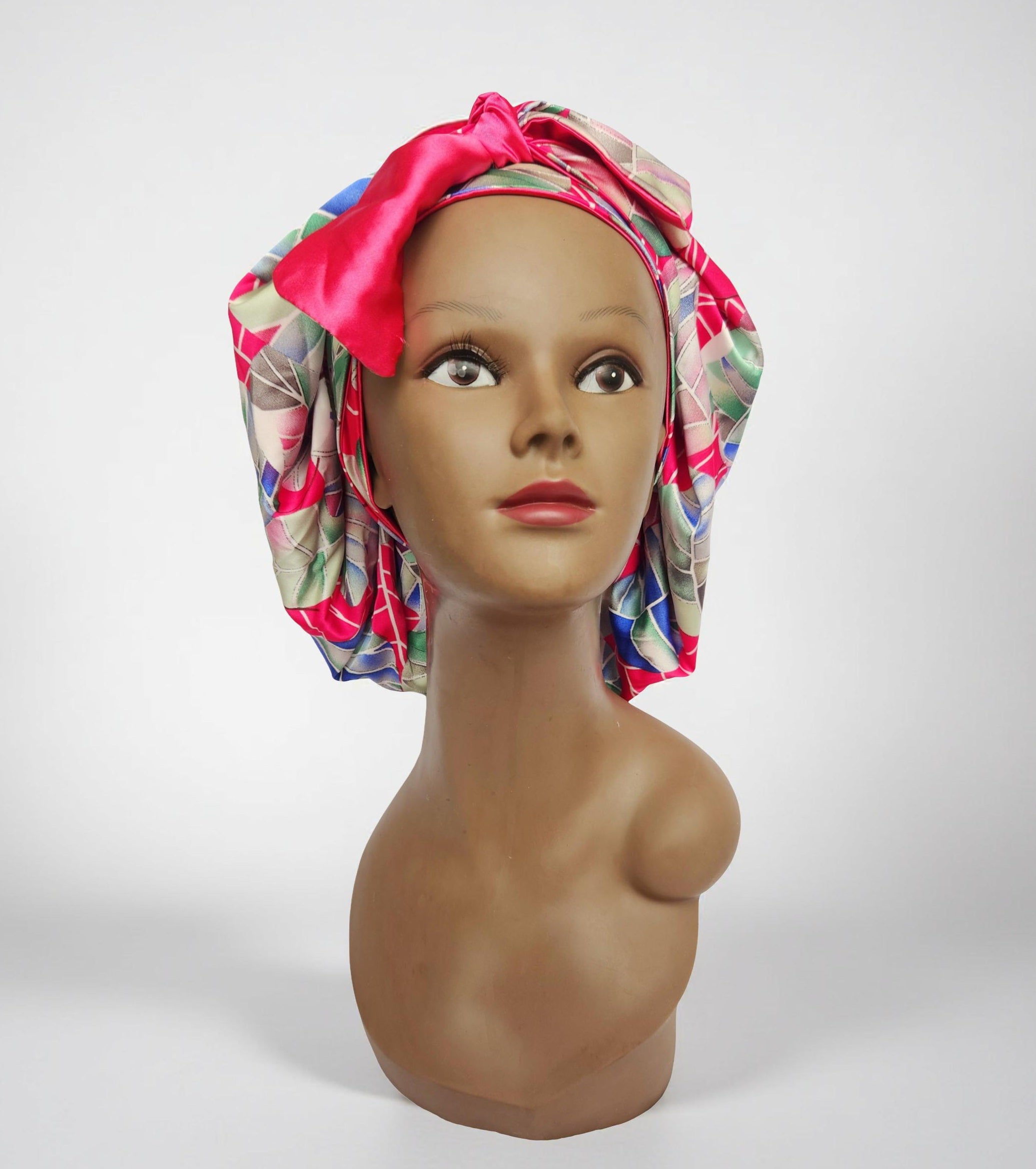 Wrap Bonnet (Two Toned)- pink fusion pattern