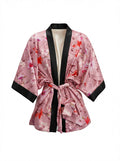Satin Robe - Enchanted Rose