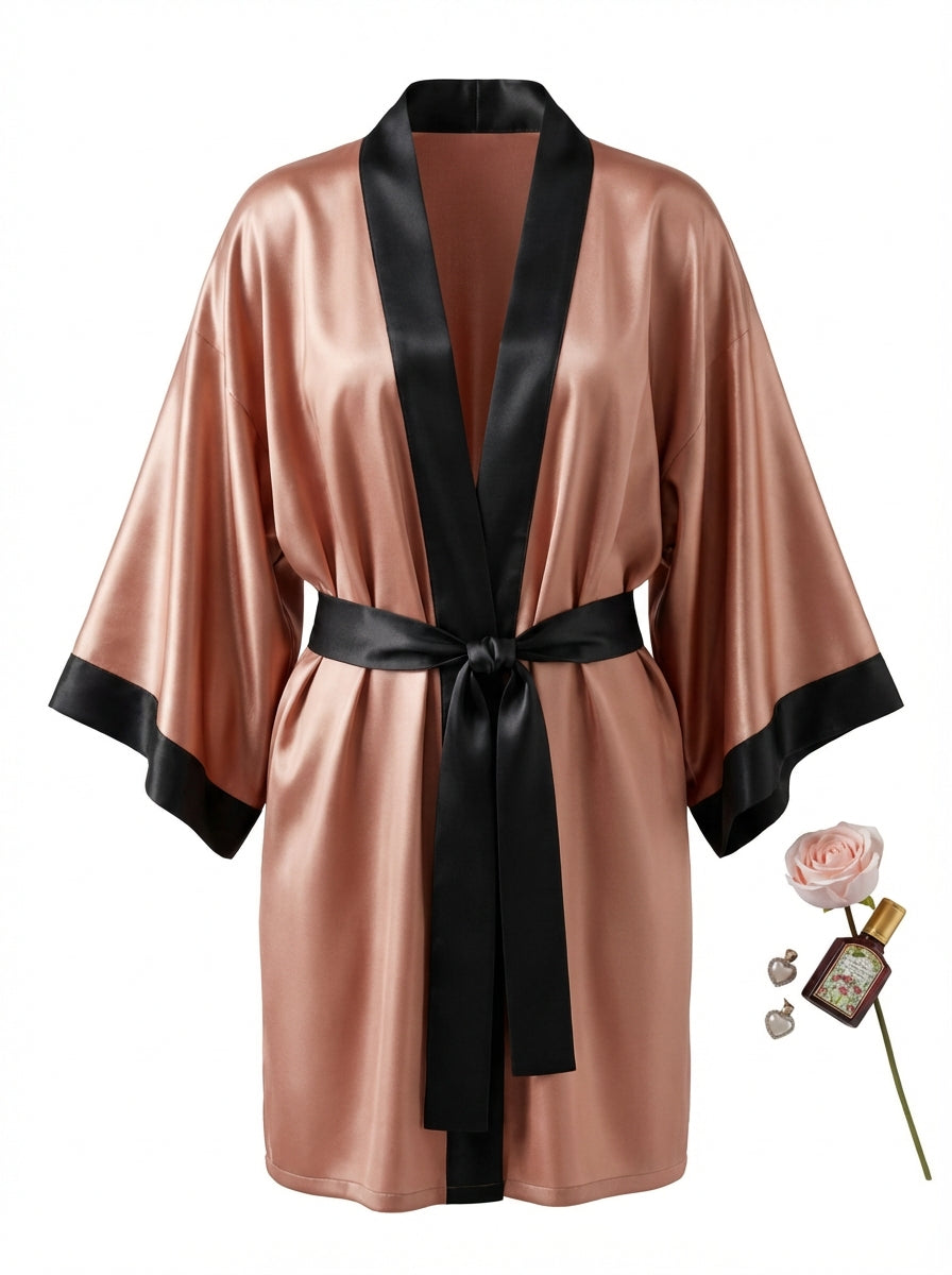 Satin Robe - Amber Night